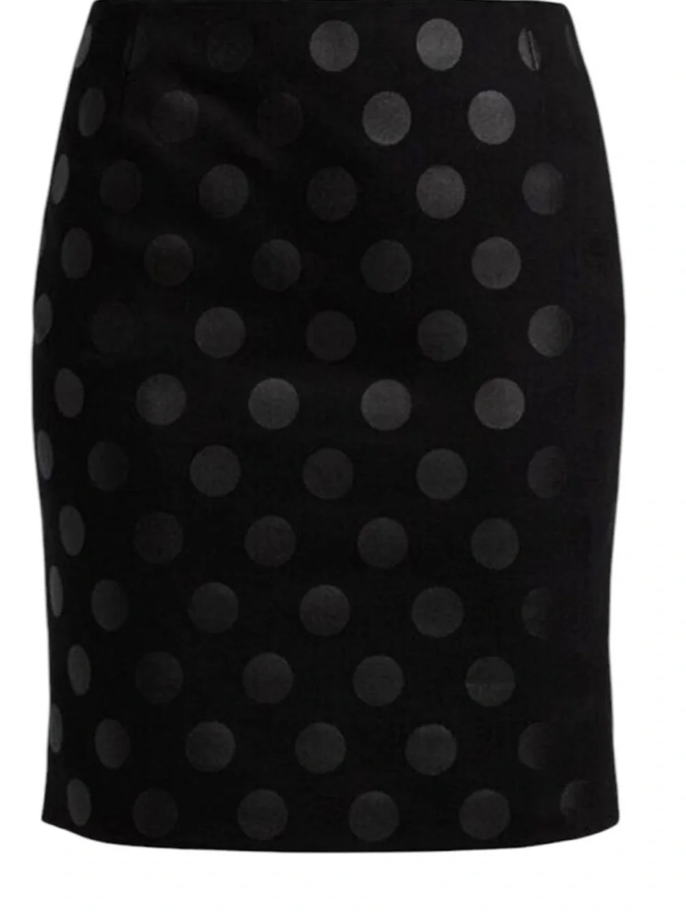 NWOT Akris Punto Black Lacquered Polka Dot Mini Skirt Sz 12